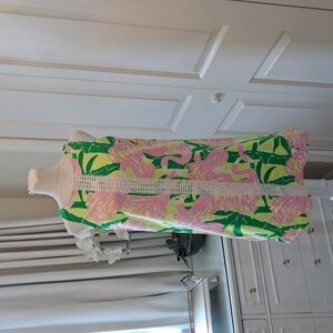 Lilly Pulitzer Womens Flamingo Print Sleeveless Mini Dress SM